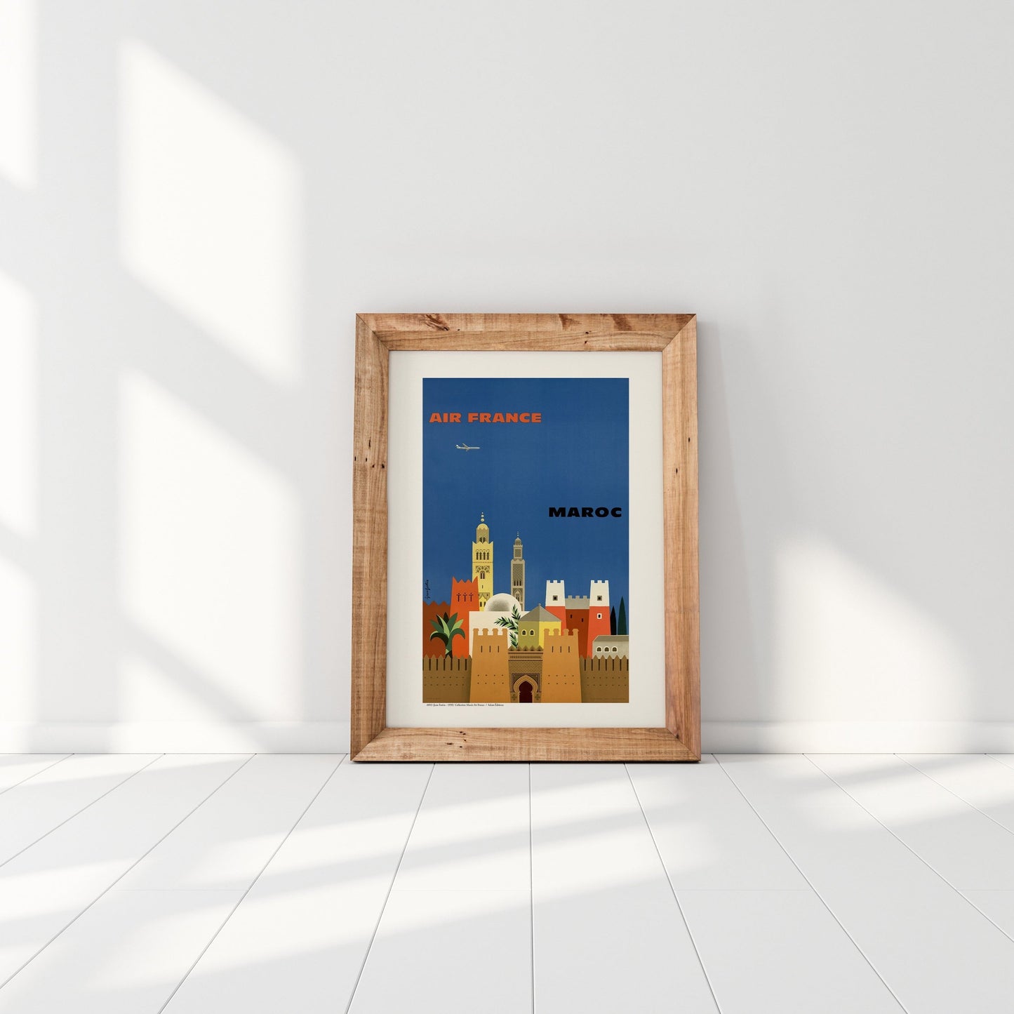 "Reproduction affiche vintage Air France Maroc (1959)"