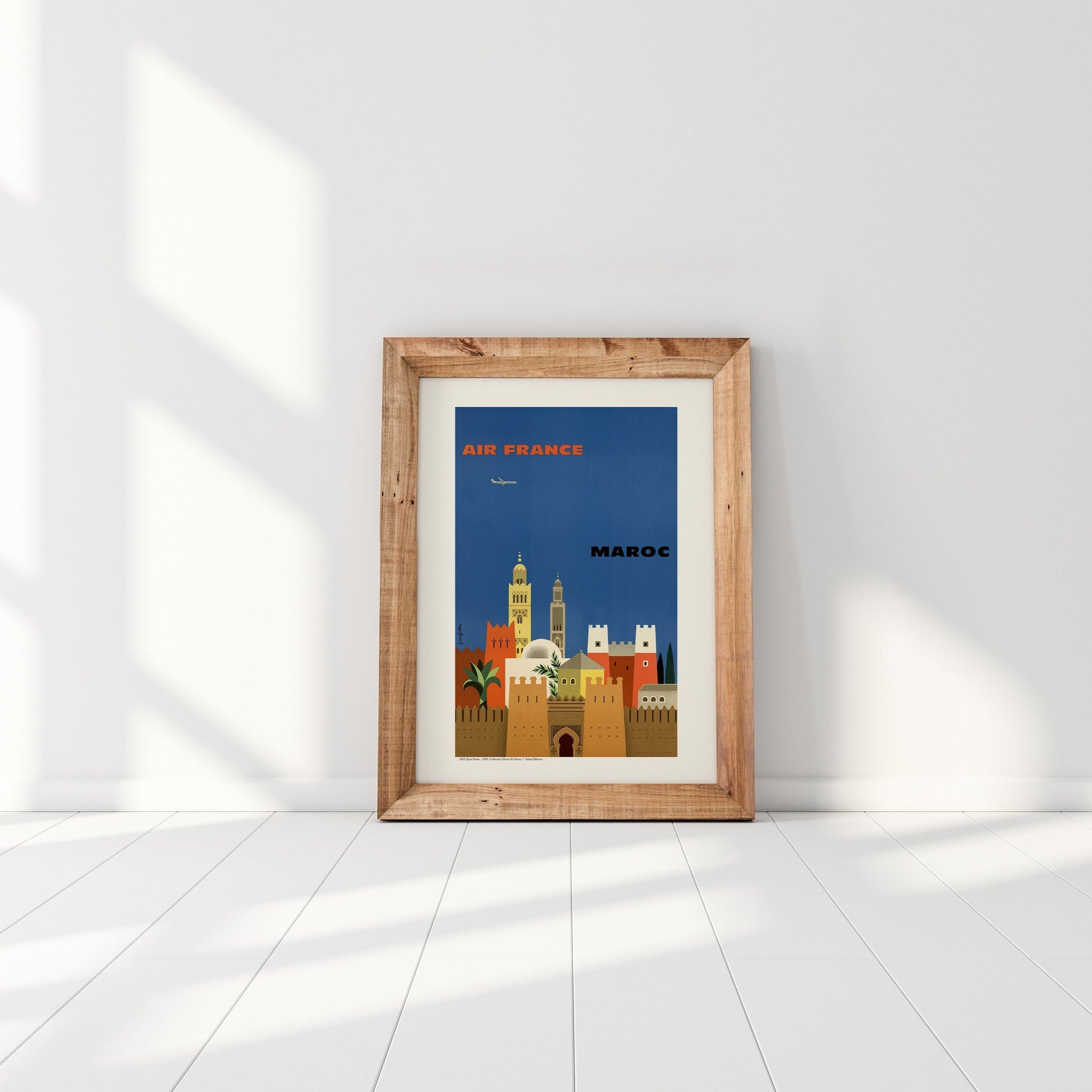 "Reproduction affiche vintage Air France Maroc (1959)"