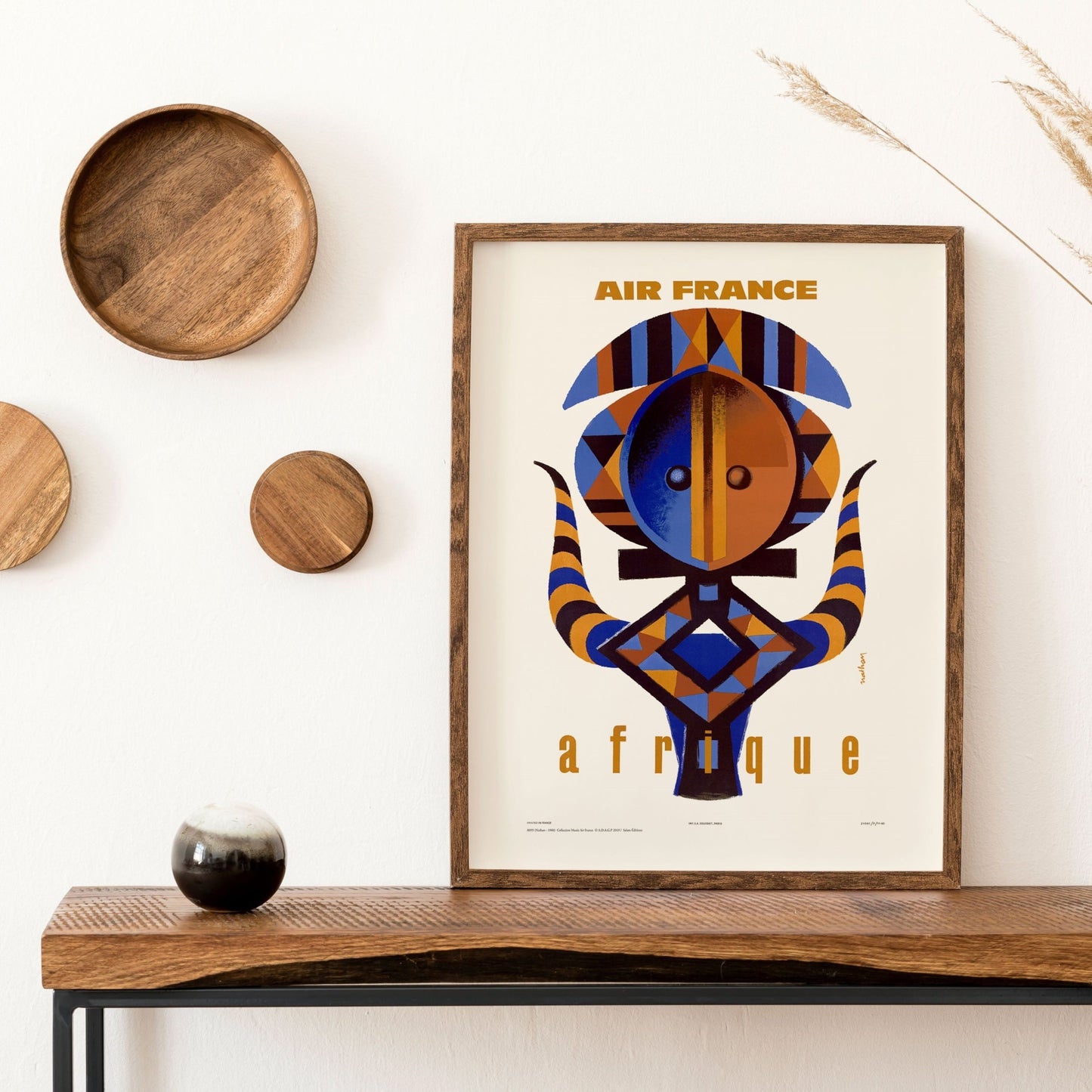 Reproduction affiche vintage Air France Afrique (1962)