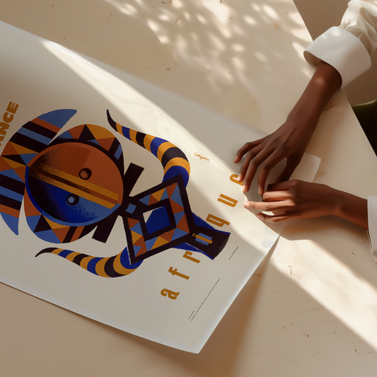 "Reproduction affiche vintage Air France Afrique (1962)"