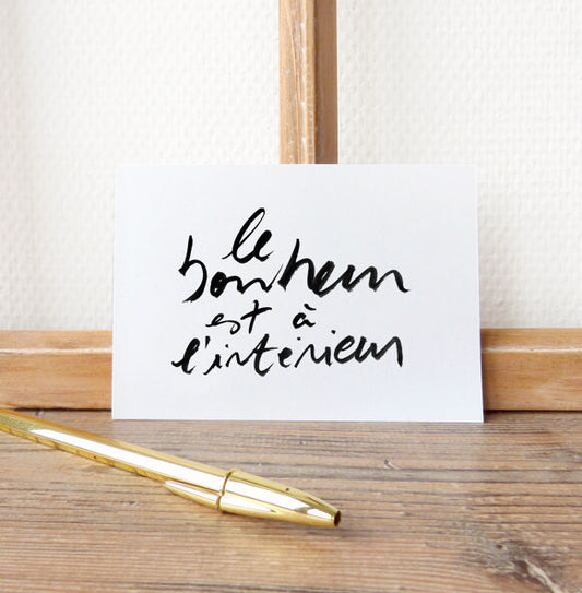 Carte "Le bonheur est à l'intérieur