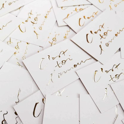 Mini carte "C'est toi l'amour" – Détails dorés