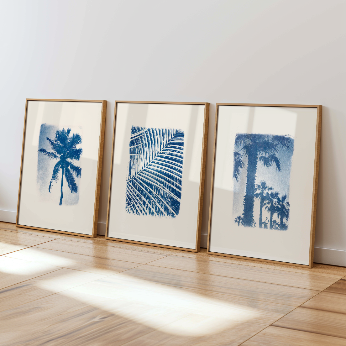 Affiche cyanotype "Palmiers de Saint-Aygulf" par Audrey Coppens