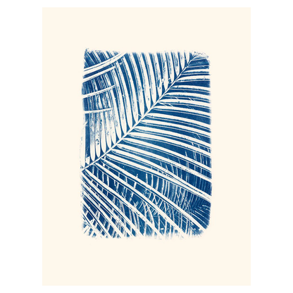 Affiche cyanotype "Feuille de Palmier" par Audrey Coppens