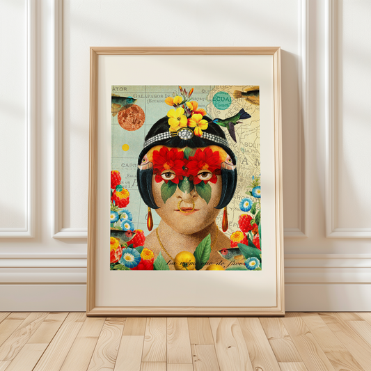 "Affiche "Indigenous Goddess" par Beto Val de face"