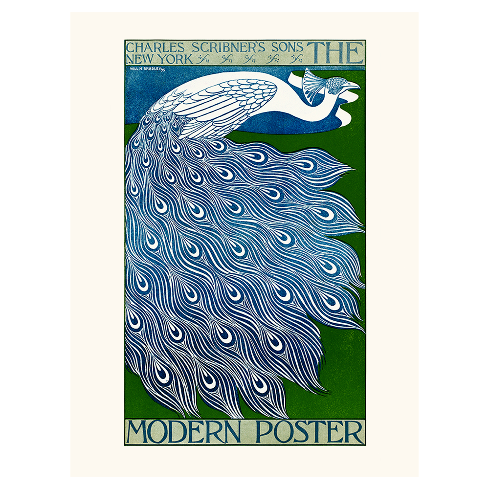 Affiche vintage "Peacock" par Will Bradley (1895)