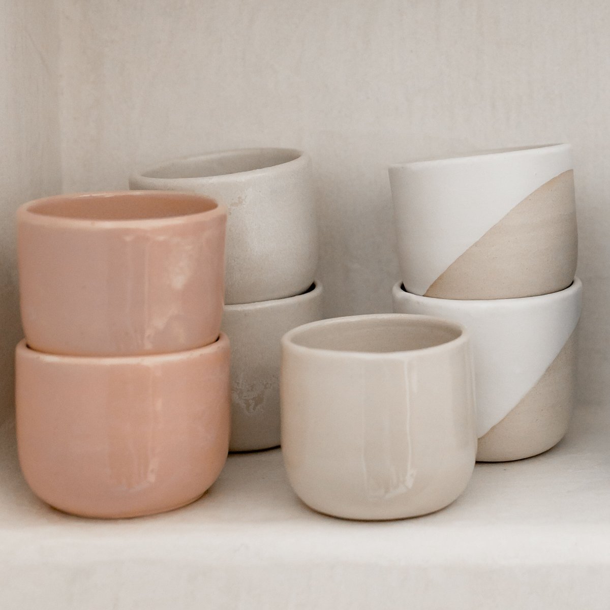 Tasse expresso en céramique – Rose poudré