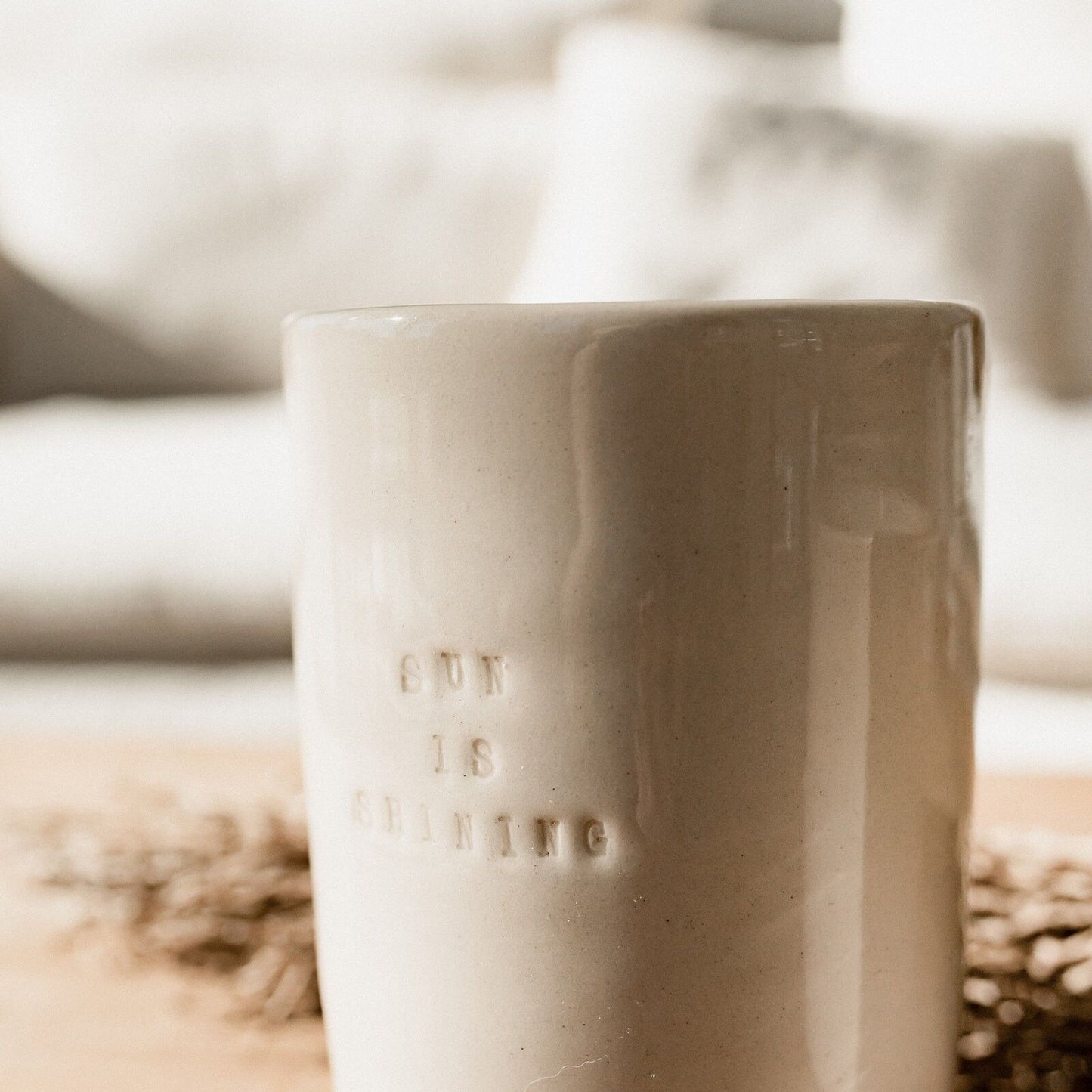 Tasse artisanale en céramique "Sun is Shining"