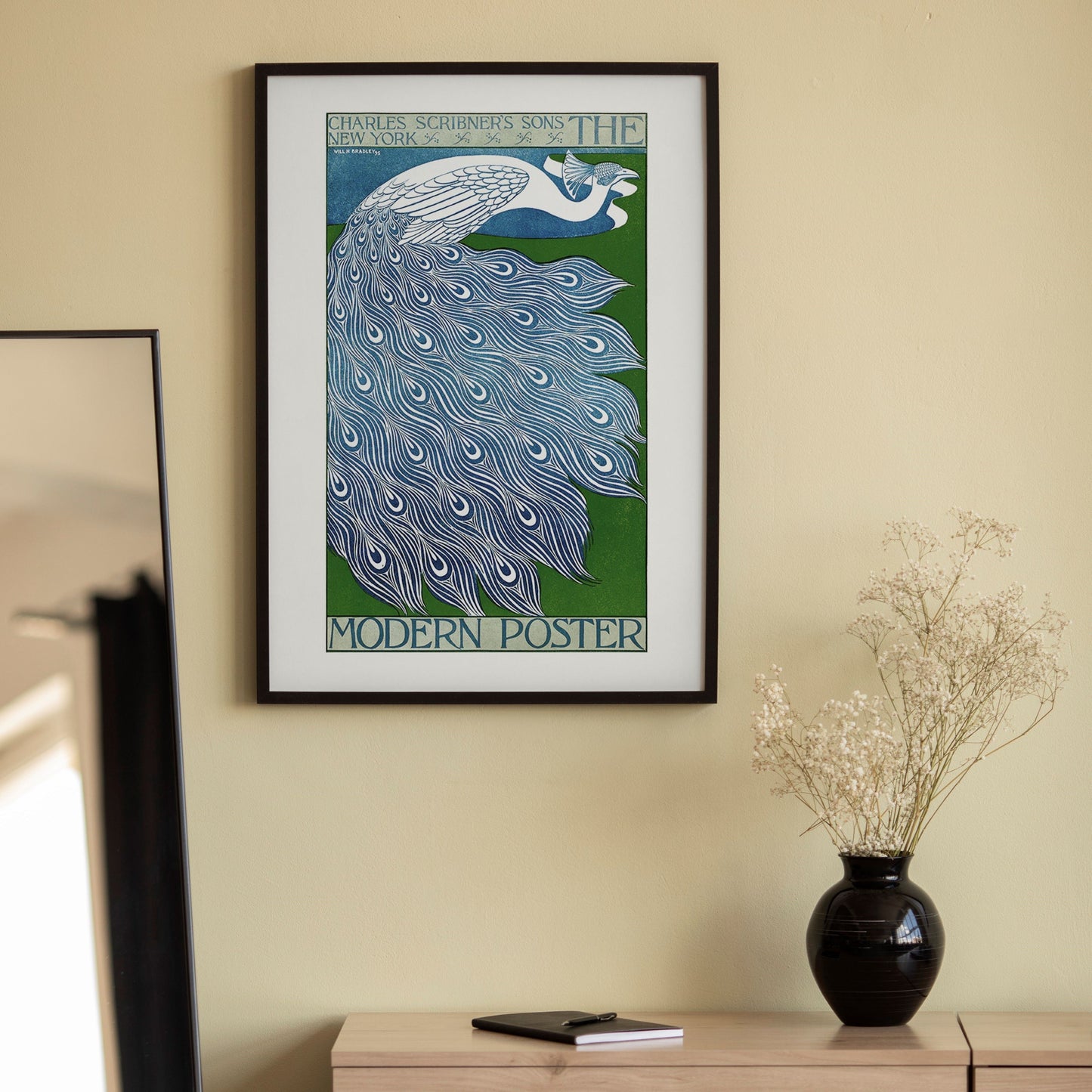 Affiche vintage "Peacock" par Will Bradley (1895)